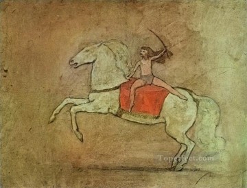 Equestrienne a cheval cubistas de 1905 Pinturas al óleo